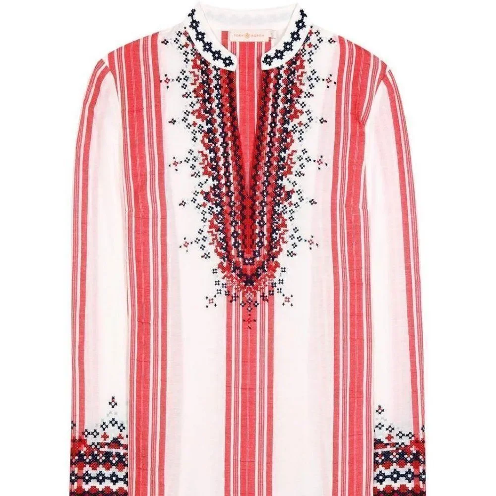 Tory Burch Embroidered Tunic Top